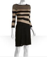 style #320691301 tan and black striped wool Greglee three quarter 