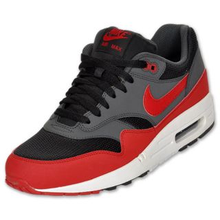 Mens Nike Air Max 1 Essential  FinishLine  Black/Red/Anthracite 