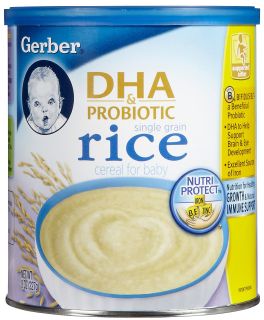 Gerber DHA & Probiotic Single Grain Rice Cereal   