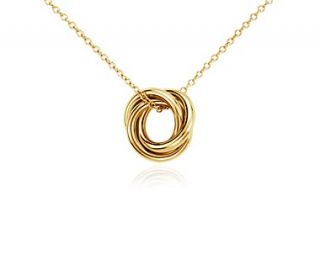 Infinity Rings Pendant in 14k Yellow Gold  Blue Nile