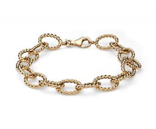 Twisted Oval Links Bracelet in 14k Yellow Gold  Blue Nile