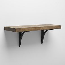 Reclaimed Wood Shelf + Modern Brackets