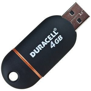 Duracell 4GB USB 2.0 Flash Drive (Black/Copper) Duracell DU ZP 04G CA 