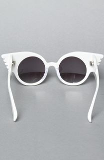 Jeremy Scott for Linda Farrow Sunglasses The Wings Sunglasses in White 