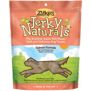 Zukes Dog Jerky Naturals Salmon Formula Treats for Dogs, 6 Oz., 2 Pk 