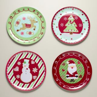 Melamine Christmas Sweets Plates, Set of 4  World Market