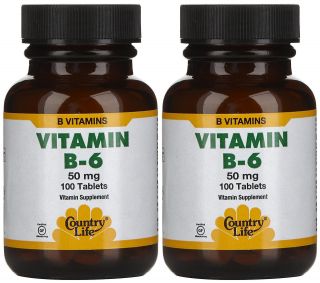 Country Life Vitamin B6 50 mg Tabs   Best Price