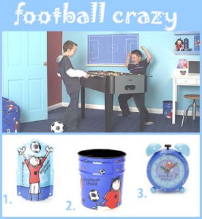 Budding Beckhams will love this football themed room, complete with 