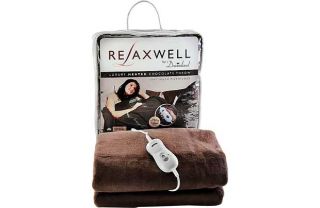Dreamland Relaxwell Heated Chocolate Throw   Standard Size. from 