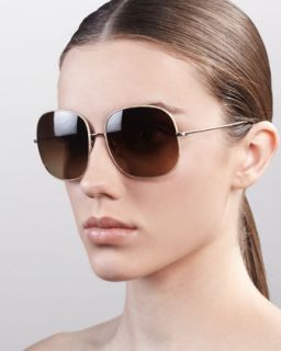 Oliver Peoples Daisy Oversize Feminine Sunglasses, Golden