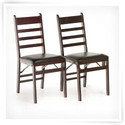 Cosco Woodcrest Folding Chair   Mahogany   2 Pack