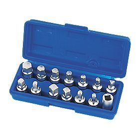 Laser Drain Plug Key Set 14 Piece  Screwfix