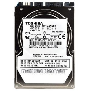 Toshiba MK1234GSX 120GB SATA/150 5400RPM 8MB 2.5 Hard Drive MK1234GSX 