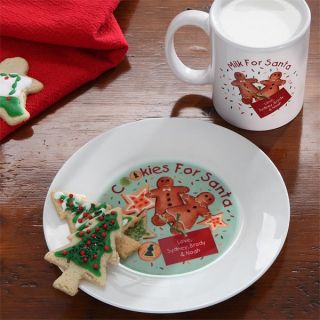 7660   Cookies & Milk for Santa Personalized Collection   Plate & Mug