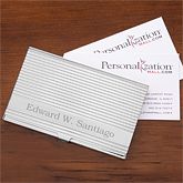 Personalized Executive Silver Business Card Case   1149