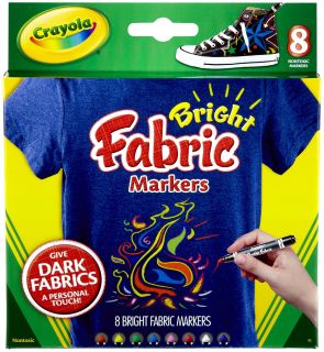 Crayola 8ct Bright Fabric Broadline Markers   
