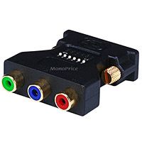 Product Image for DVI I Male to 3 RCA Component Adapter w/ DIP Switch 