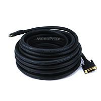 Product Image for 50ft 22AWG CL2 Silver Plated Standard HDMI® to DVI 