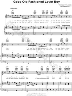 Image of Queen   Good Old Fashioned Lover Boy Sheet Music    