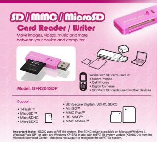 IOGear GFR204SDP SD/MicroSD/MMC Card Reader/Writer IOGear GFR204SDP
