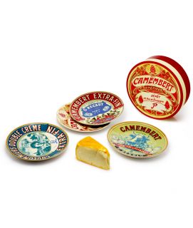 FROMAGE CHEESE PLATES   SET OF 4  French, Camembert, Brie 