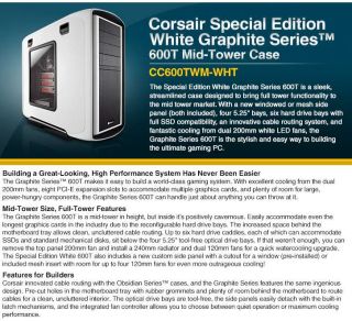 Buy the Corsair Graphite Series 600T Mid Tower Case .ca