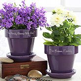 Our Family Blooms Flower Pot  Purple   4948 P