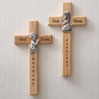5073   Bless This Child Personalized Wood Cross   Both