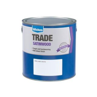 Trade Satinwood Brilliant White 2.5L   Trade & Professional Paint 