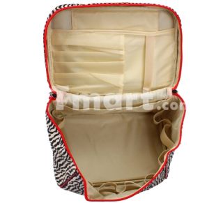 Fashion Portable Travel Large Capacity Zebra Pattern Cosmetic Bag 