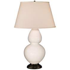 White   Ivory, Country   Cottage Table Lamps By  