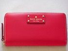   AUTHENTIC KATE SPADE NEDA WELLESLEY GERANIUM ( RED ) LEATHER WALLET