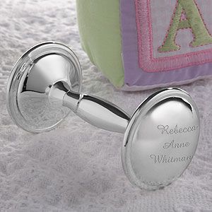 Our exclusively crafted Heirloom Treasures Personalized Baby Rattle 