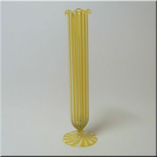 Bimini/Lauscha Yellow Lampworked Glass Vase