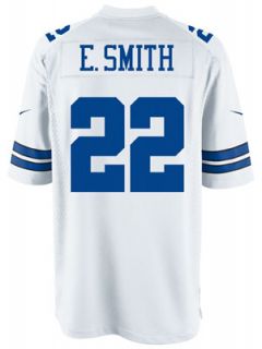 Emmitt Smith Throwback Player Legend Jersey: White Game Replica #22 