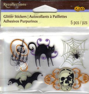 Recollections 3D Epoxy Glitter Stickers Halloween