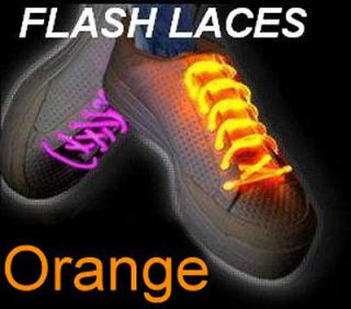 GLOW IN THE DARK LED RUNNING SHOE LACE RAVE PARTY LITE