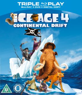 Ice Age 4 Continental Drift   Triple Play (Blu Ray, DVD and Digital 