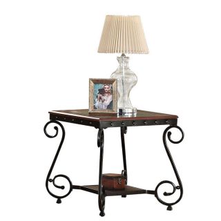 Waneta Glass Top End Table at Brookstone—Buy Now