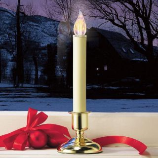 Cordless LED Christmas Window Candles at Brookstone—Buy Now