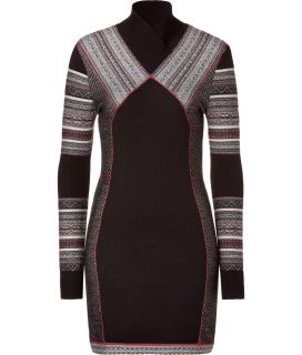 Matthew Williamson Black/Brown Panelled Knit Dress  Damen  Kleider 