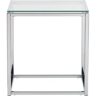 smart glass top side table in accent tables  CB2