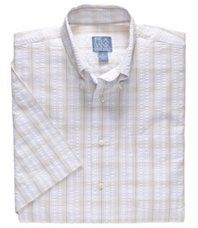 Wrinkle Resistant Long Sleeve Patterned Linen Sportshirt