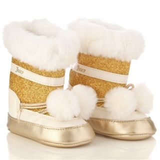 Juicy Couture Metalic Gold Feux Fur Baby Boots