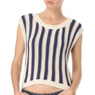Twenty8Twelve by s miller Blue/Cream Stripe Connie Knit Top