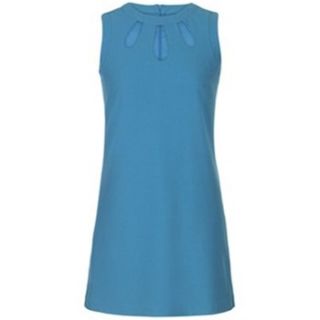 Long Tall Sally Kingfisher Blue Cutwork Crepe Dress