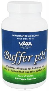 Vaxa   Buffer pH   120 Vegetarian Capsules A Systemic Alkalizer for 