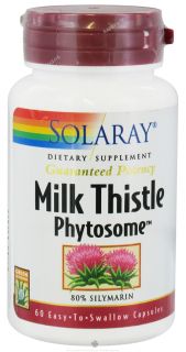 Buy Solaray   Guaranteed Potency Milk Thistle Phytosome   60 Capsules 