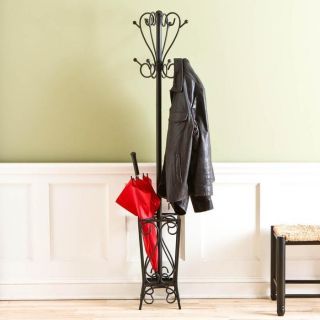 Scrolled Coat Rack and Umbrella Stands at Brookstone—Buy Now