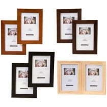 Home Floral Supplies & Decor Frames Sleek Wooden 4x6 Photo Frames, 2 